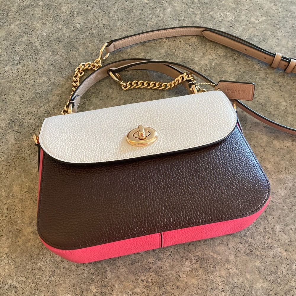 👜 [Coach] Marlie Colorblock Leather Purse C2836, EUC